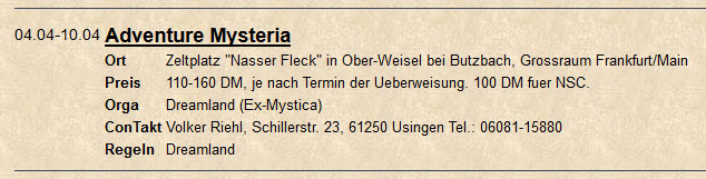Adventure Mysteria Butzbach 1996_1